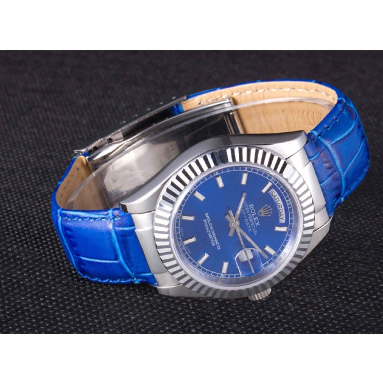 Aaa replica watch Blue Collection Band 621490 Rolex Oyster Day-Date Leather 0721